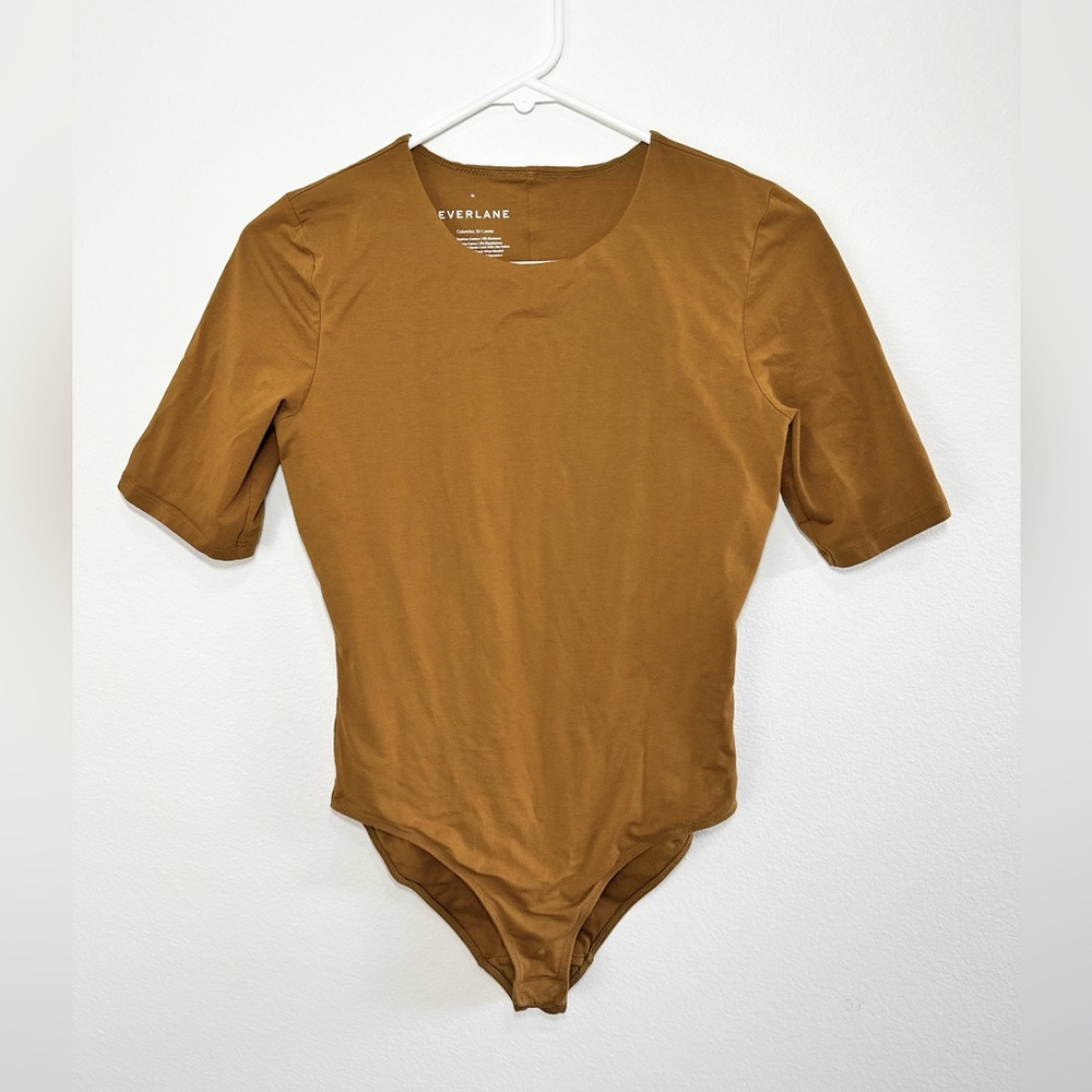 Everlane Bodysuit Short Sleeve – Medium Snap Closure – Supima Cotton Blend